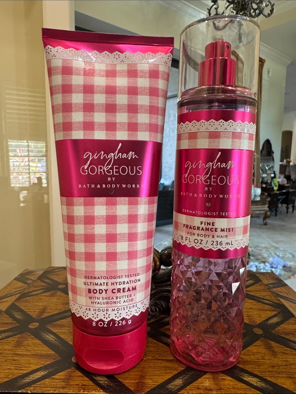 Gingham Gorgeous Pink Body Cream & Mist Duo